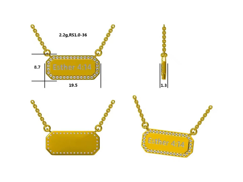 Made for such a time - Esther 4:14 Necklace